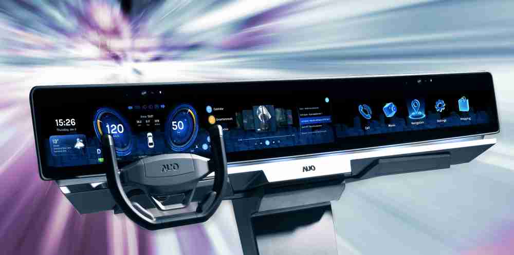 NG大舞台开拓前瞻显示技术创新应用，，，结合优异整合设计能力，，，开发智能车载FIDM Plus一体化显示方案，，，，让驾驶操作与车内娱乐体验再进化