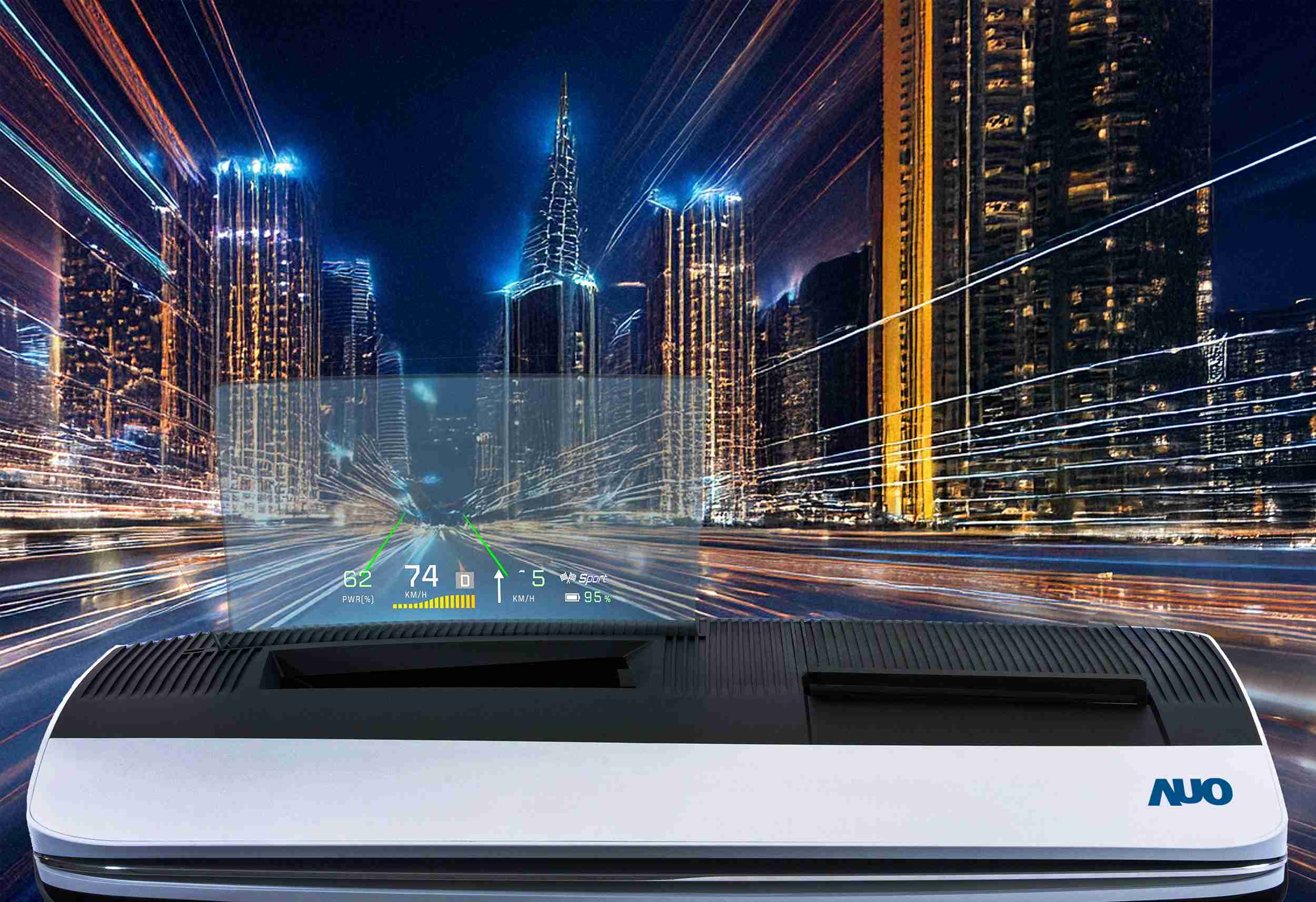 NG大舞台推出13吋Micro LED抬头显示器，，，提供高入眼亮度、、高色彩饱和度的显示质量，，，，在阳光下或黑暗中都清晰可见，，，并利用Micro LED模块体积小的优势，，，，解决车用空间有限的痛点